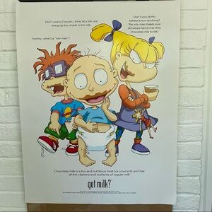 Rug Rats GOT MILK Vintage Promo Poster 1999